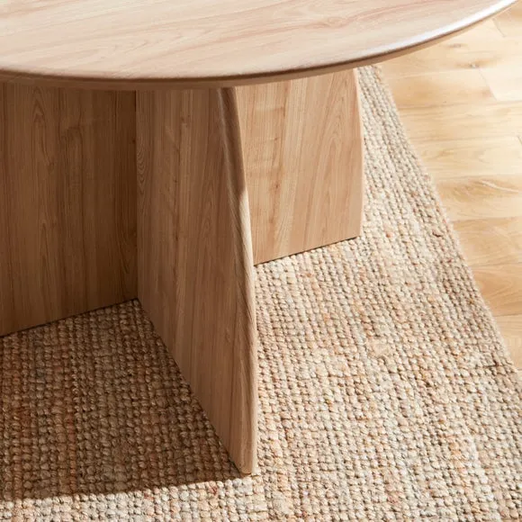 Effy 4 Seater Round Dining Table, Wood Effect 3
