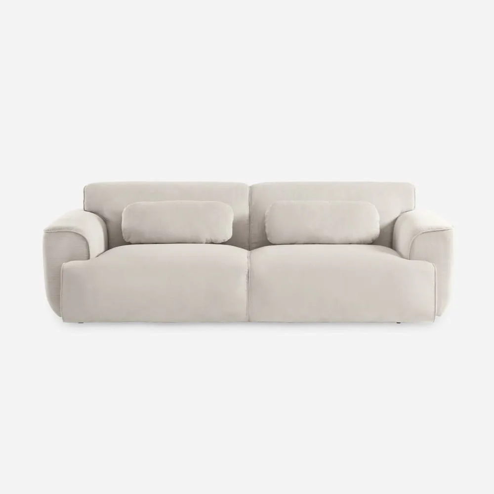 sweeek 3-seater Corduroy Sofa in Beige 2