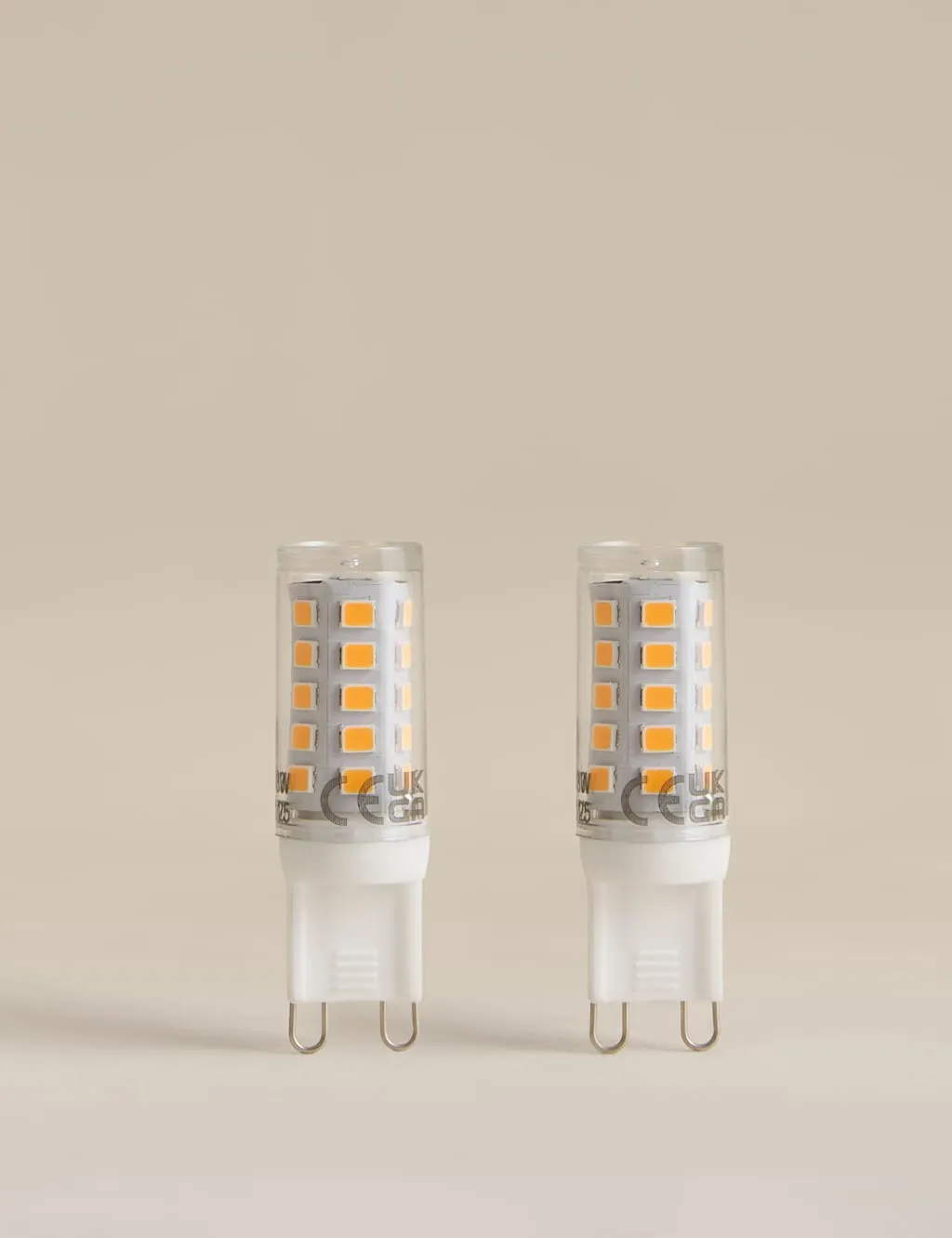 M&S 2 Pack 3W G9 LED Light Bulbs Clear