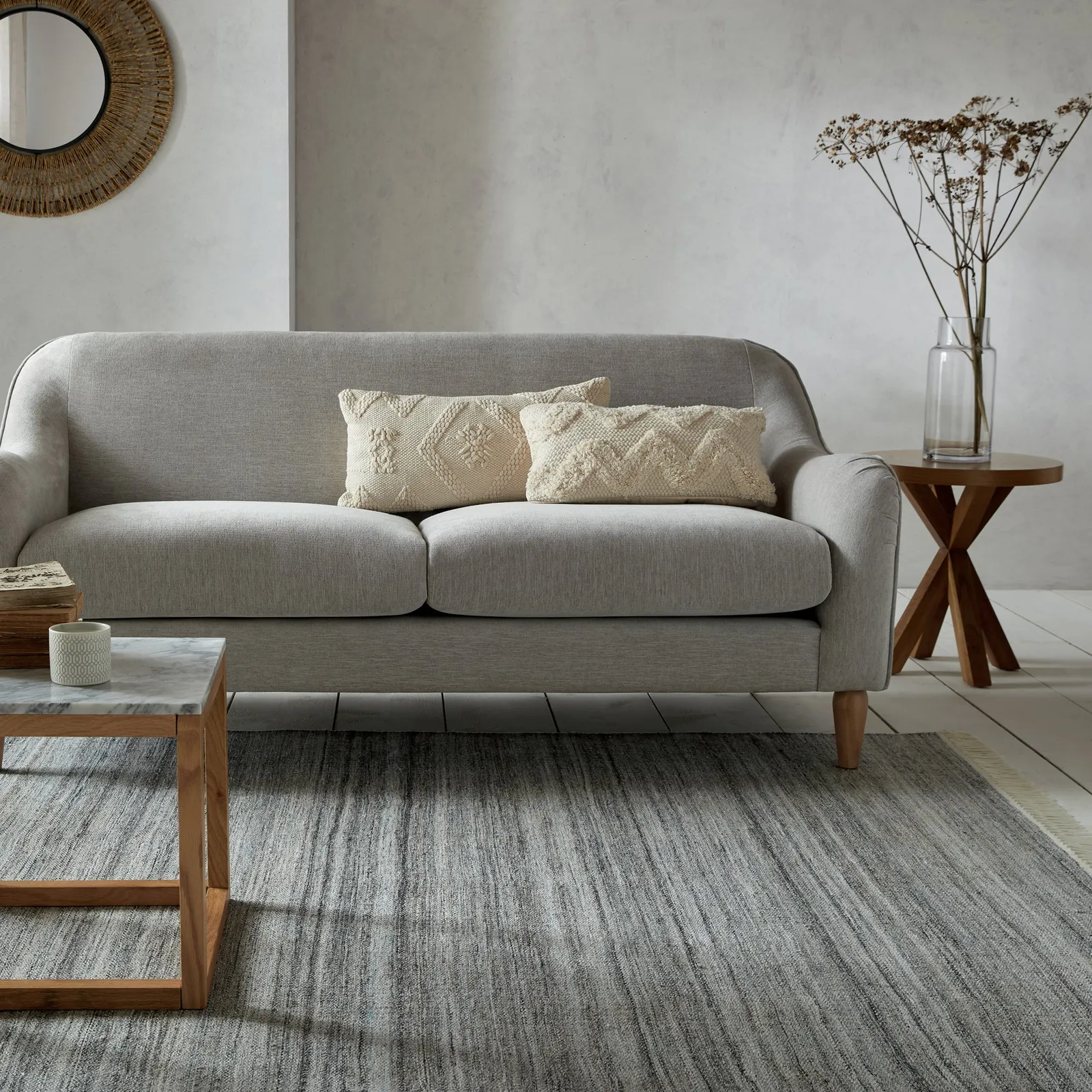 Masma Flatweave Rug Silver