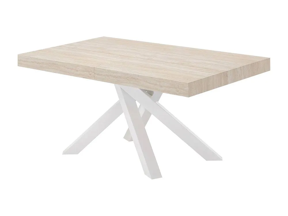 Vente-unique Extendable Dinner Table for 6 To 10 People In MDF & Metal in Beige 6
