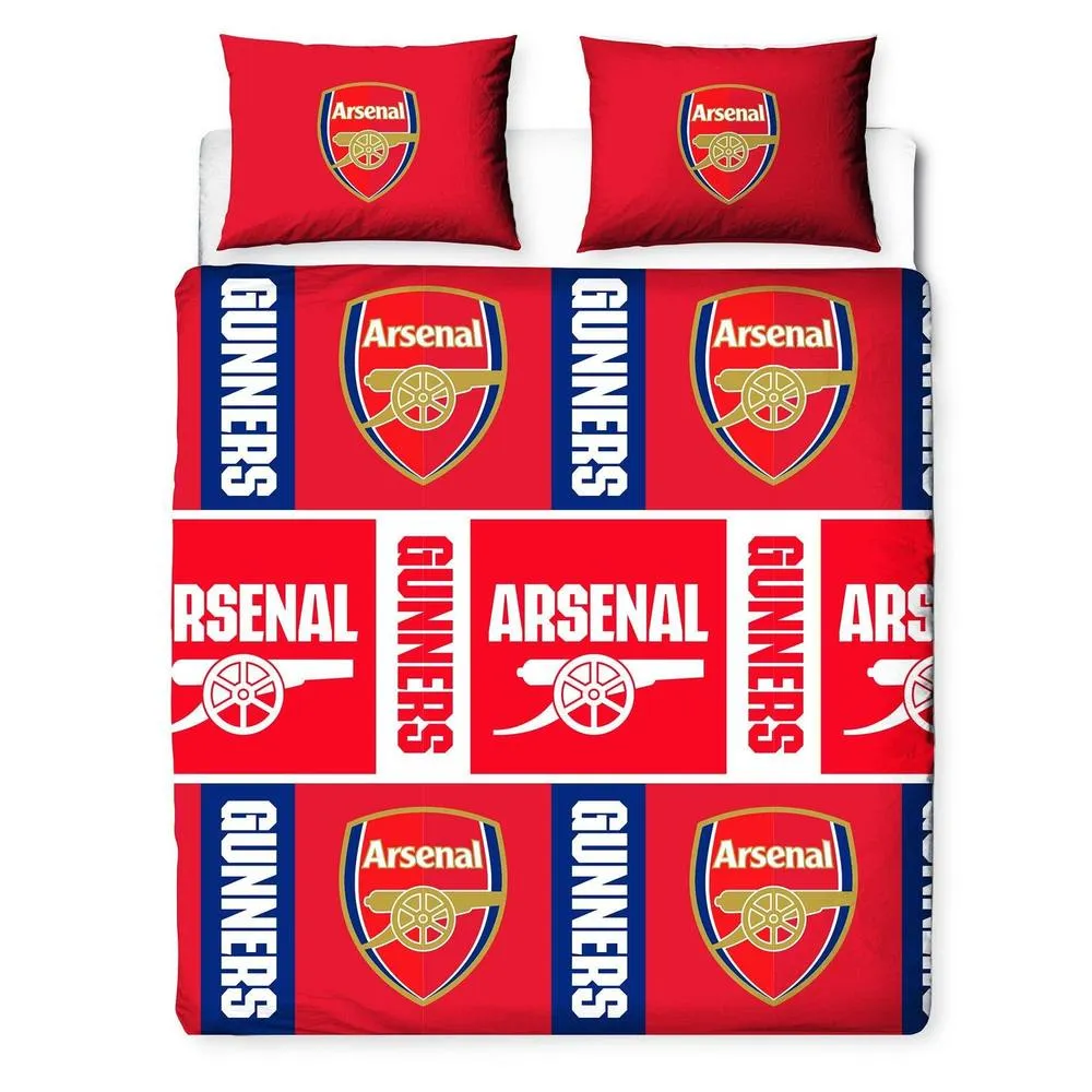 Arsenal FC Crest Reversible Duvet Set in Red