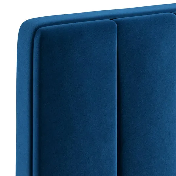 Luxury Velvet Vertical Stripe Headboard 4