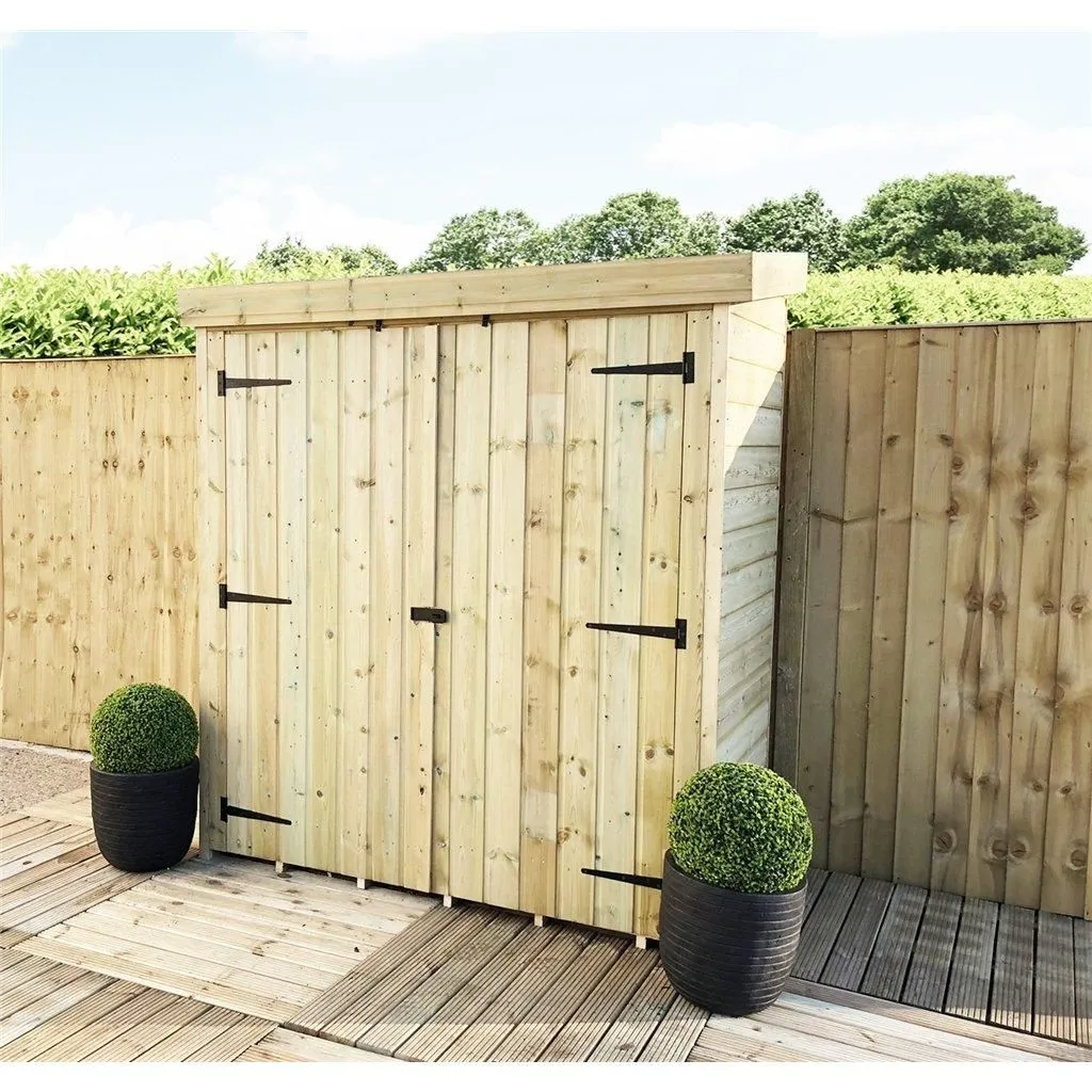 Marlborough 6 x 3 Pressure Treated Tongue & Groove Tall Pent Store in Natural
