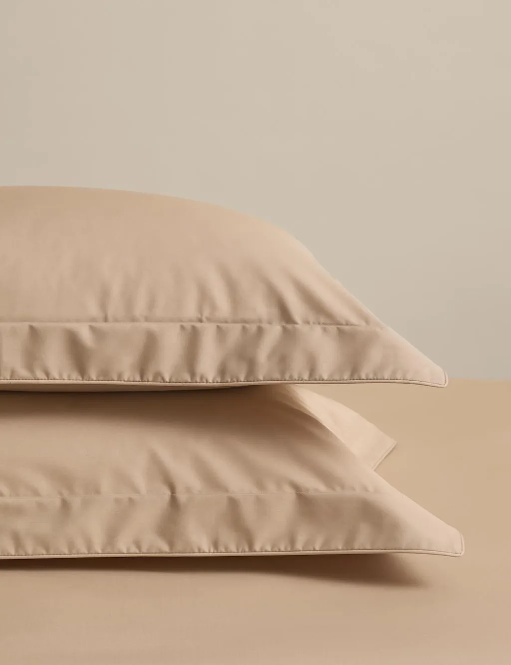 M&S 2 Pack Egyptian Cotton Oxford Pillowcases Biscuit