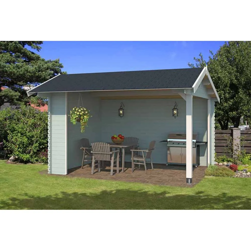 Lasita Maja Ltd Kirian 300-Log Cabin, Garden Room, Home Office - L420xW389.4xH273.6 cm in Light Brown 5