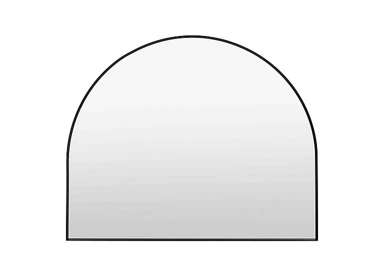 Heston Overmantle Arched Mirror - Black