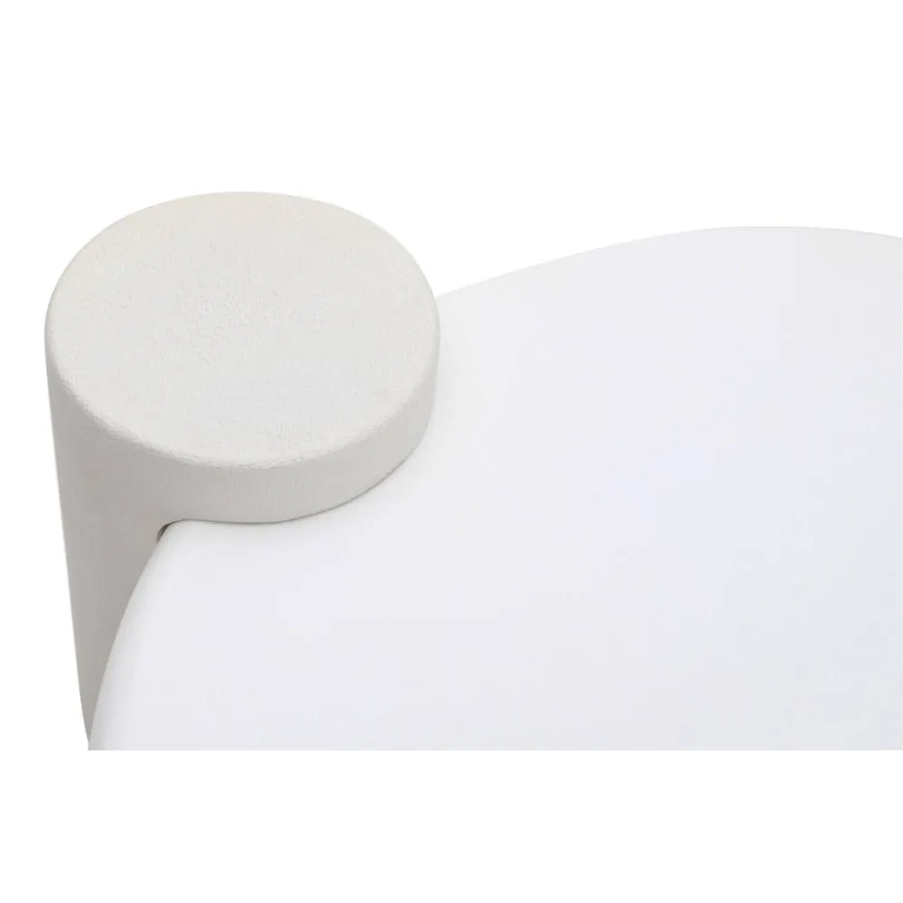 IH Design Udaipur Modern Abstract Coffee Table in White 5