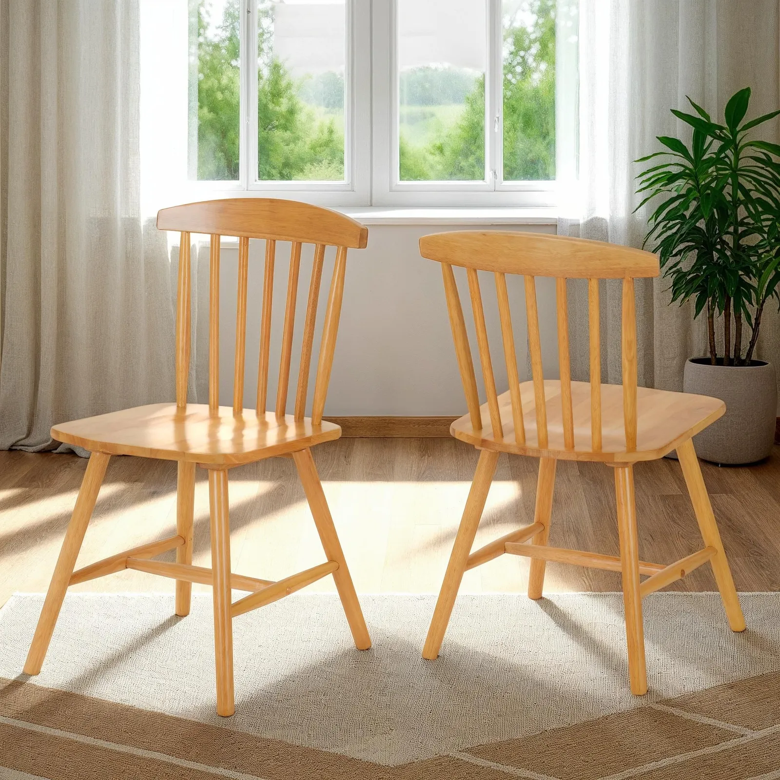 Seconique Emery Chair (Box of 2) in Natural 1