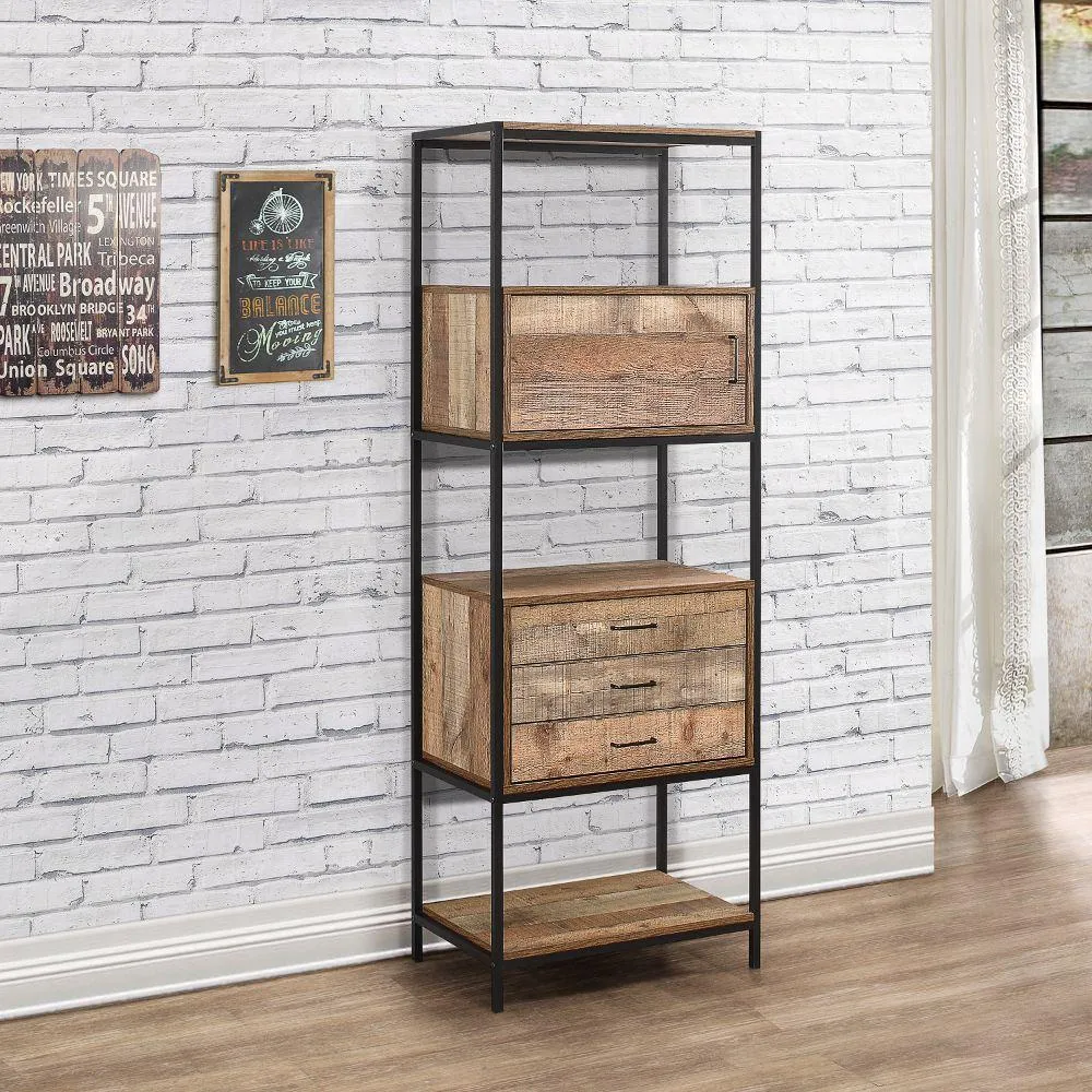 Urban Rustic 3 Drawer Shelving Unit