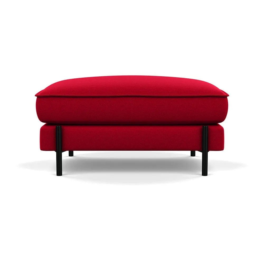 Heal's Tortona Footstool Melton Wool Red Oxide 1
