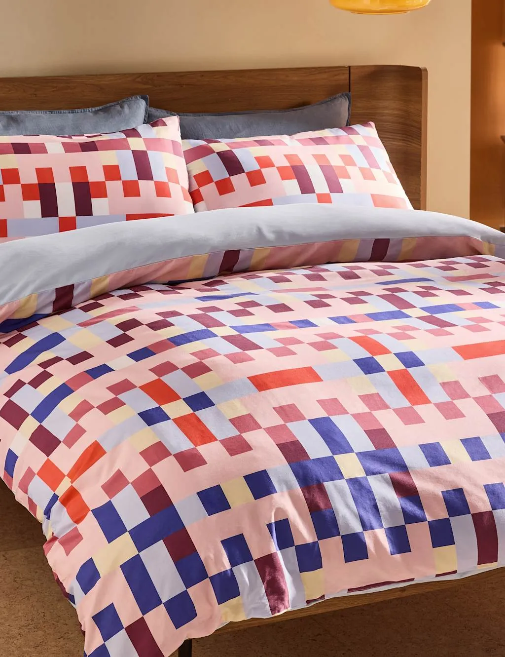 MADE Pure Cotton Carys Bedding Set Pink