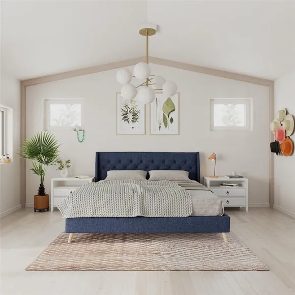 Novogratz Her Majesty Bed, Linen