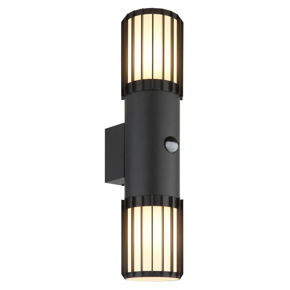 Netlighting Mervin PIR Outdoor Up Down Wall Lamp Matt Anthracite 2x E27 in Grey 3
