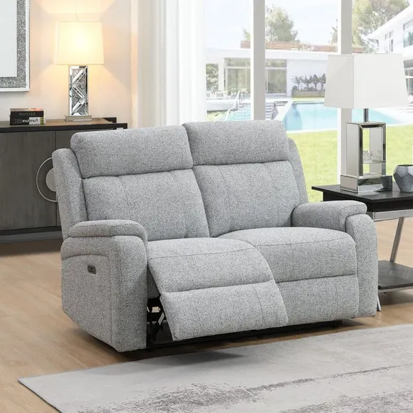 Bilston Textured Weave 2 Seater Power Reclining Sofa