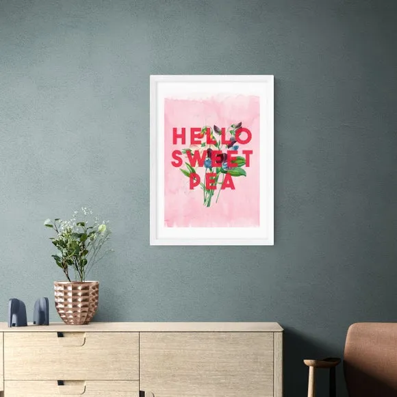 East End Prints Hello Sweet Pea Print by The 13 Prints 1