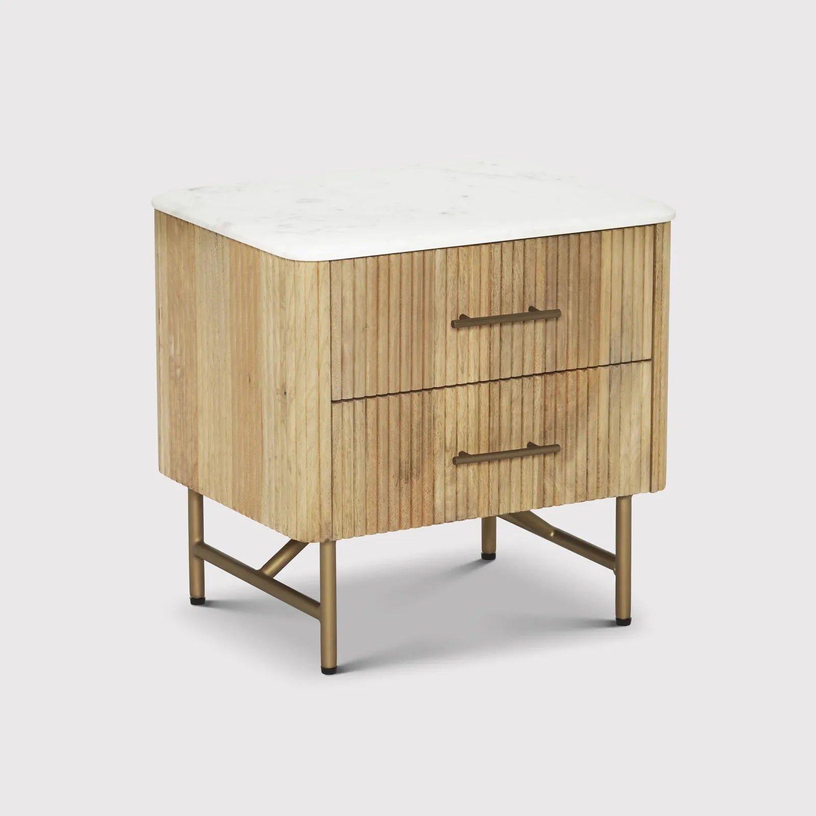 Fuji Small Bedside Table, Neutral Wood | Barker & Stonehouse