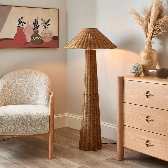 Ruri Boho Rattan Floor Lamp
