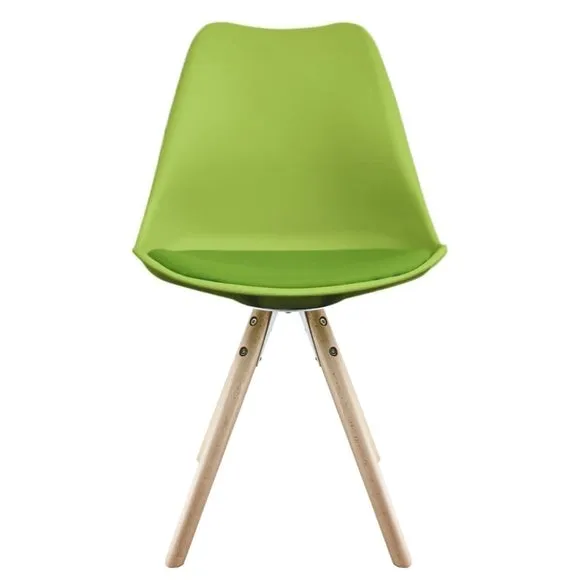 Fusion Living Soho Plastic Dining Chair with Pyramid Legs 3