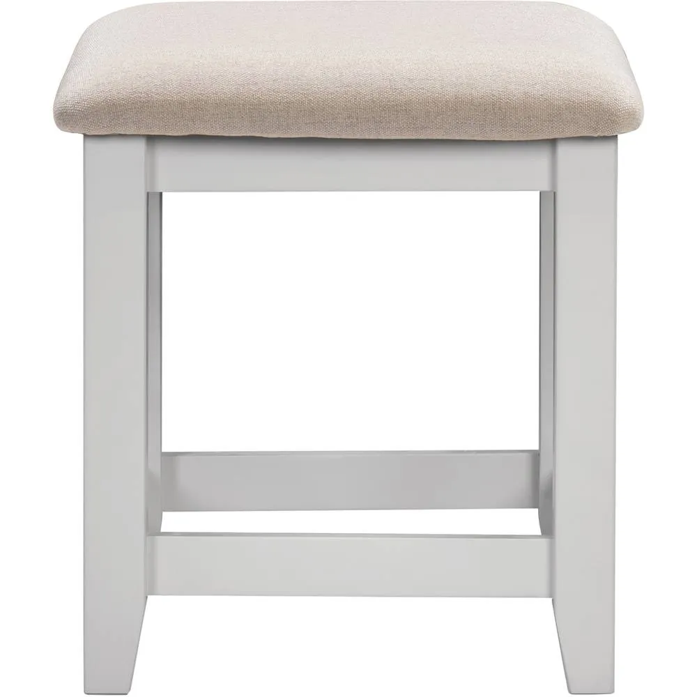 Seconique Windsor Ivory Dressing Table Stool (Fully Assembled) in Light Grey 2