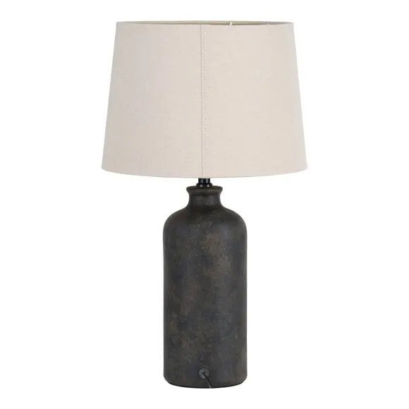 Pacific Lifestyle Kovu Matt Bronzed Cylinder Ceramic Table Lamp 6