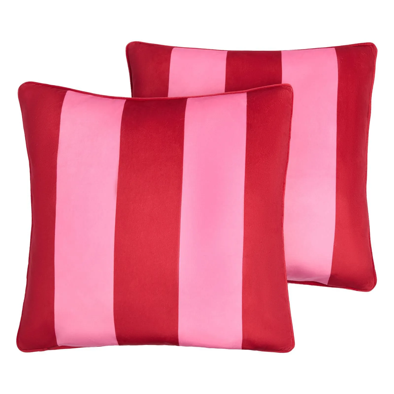 OHS 2 Pack Stripe Cushion Covers Home Decor Set in Pink