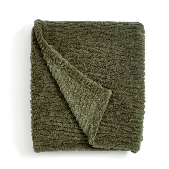 Henwood Textured Fleece Throw Blanket 130cm x 170cm 4