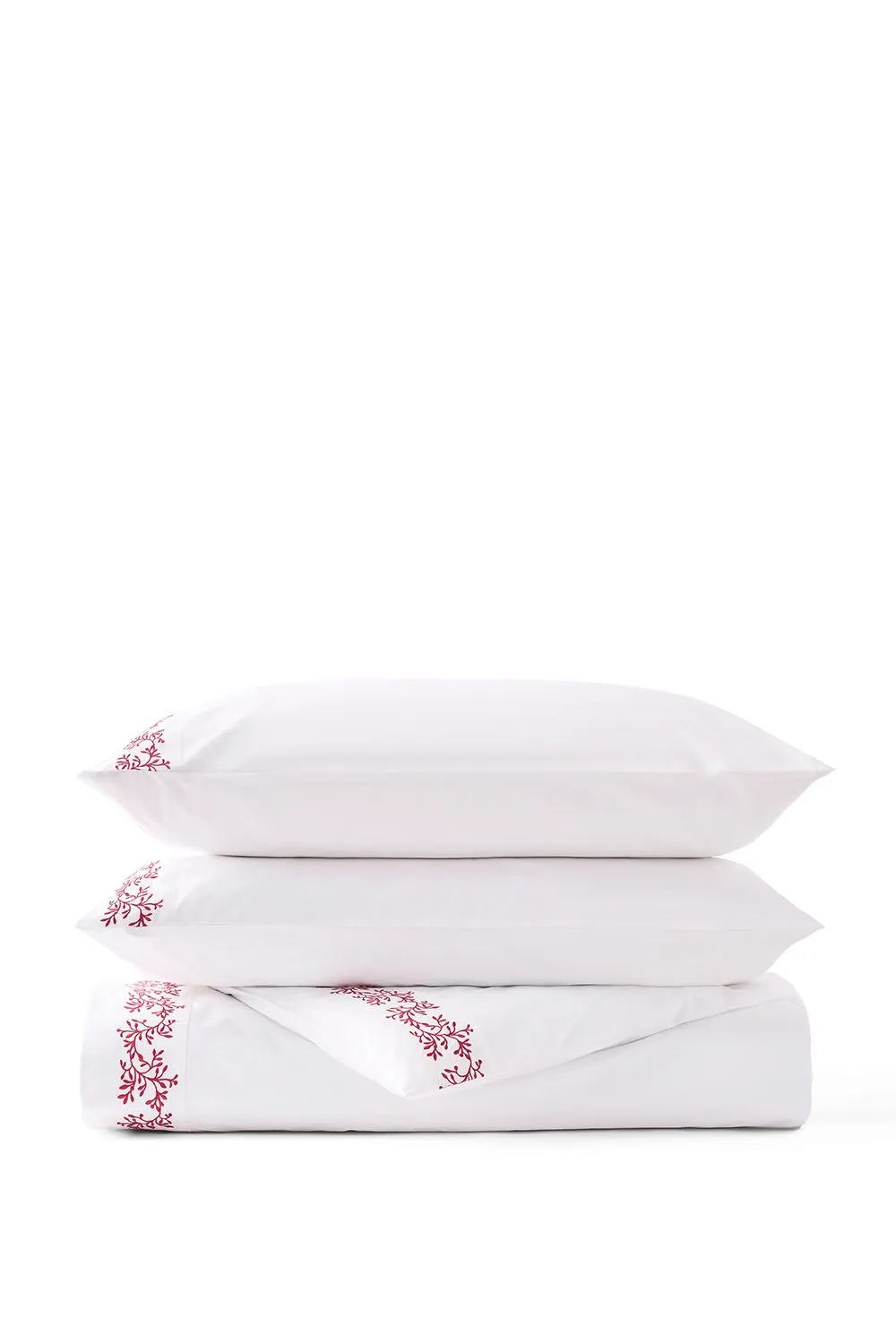CHRISTY 'Mistletoe' Romance Design Cotton Duvet Cover Set in Red 2