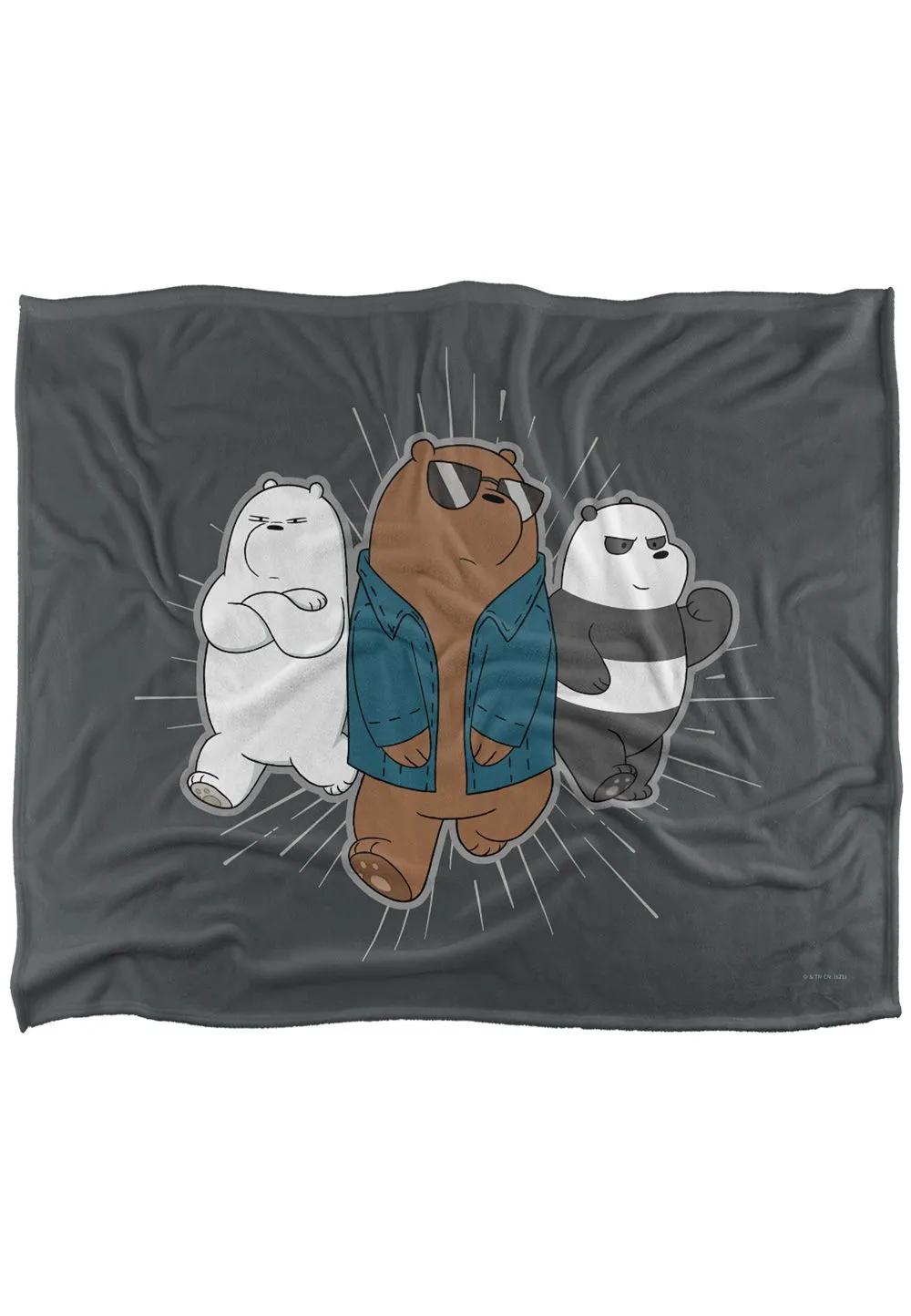 Cartoon Network We Bare Bears Jacket Silky Touch Super Soft Throw Blanket 152 X 127 cm in White