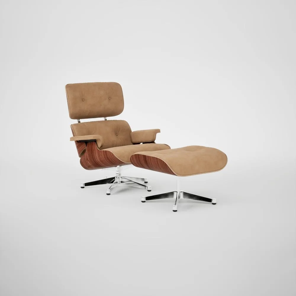 Vitra Eames Lounge Chair & Ottoman Santos Palisander Contemporary L60 01 Caramel Polished Base 05 1
