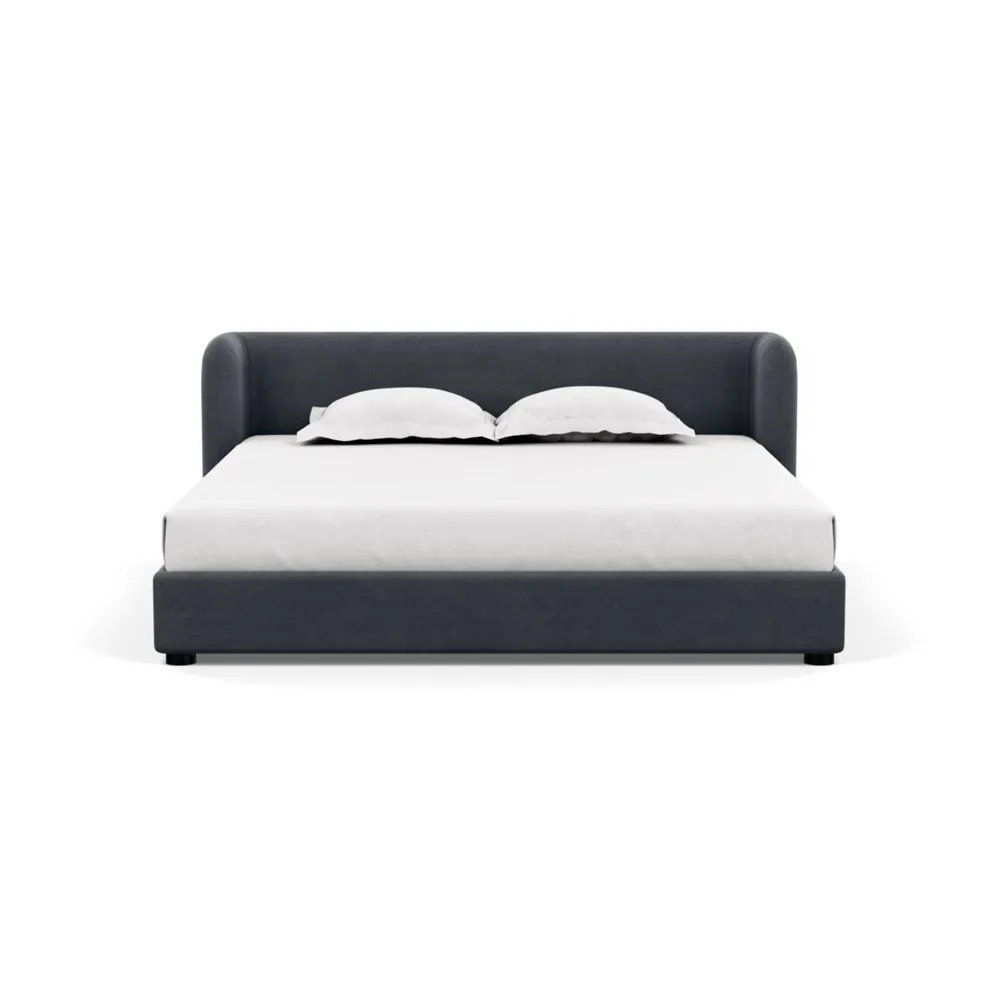 Heal's Group Bed Super King Linen Dark Grey