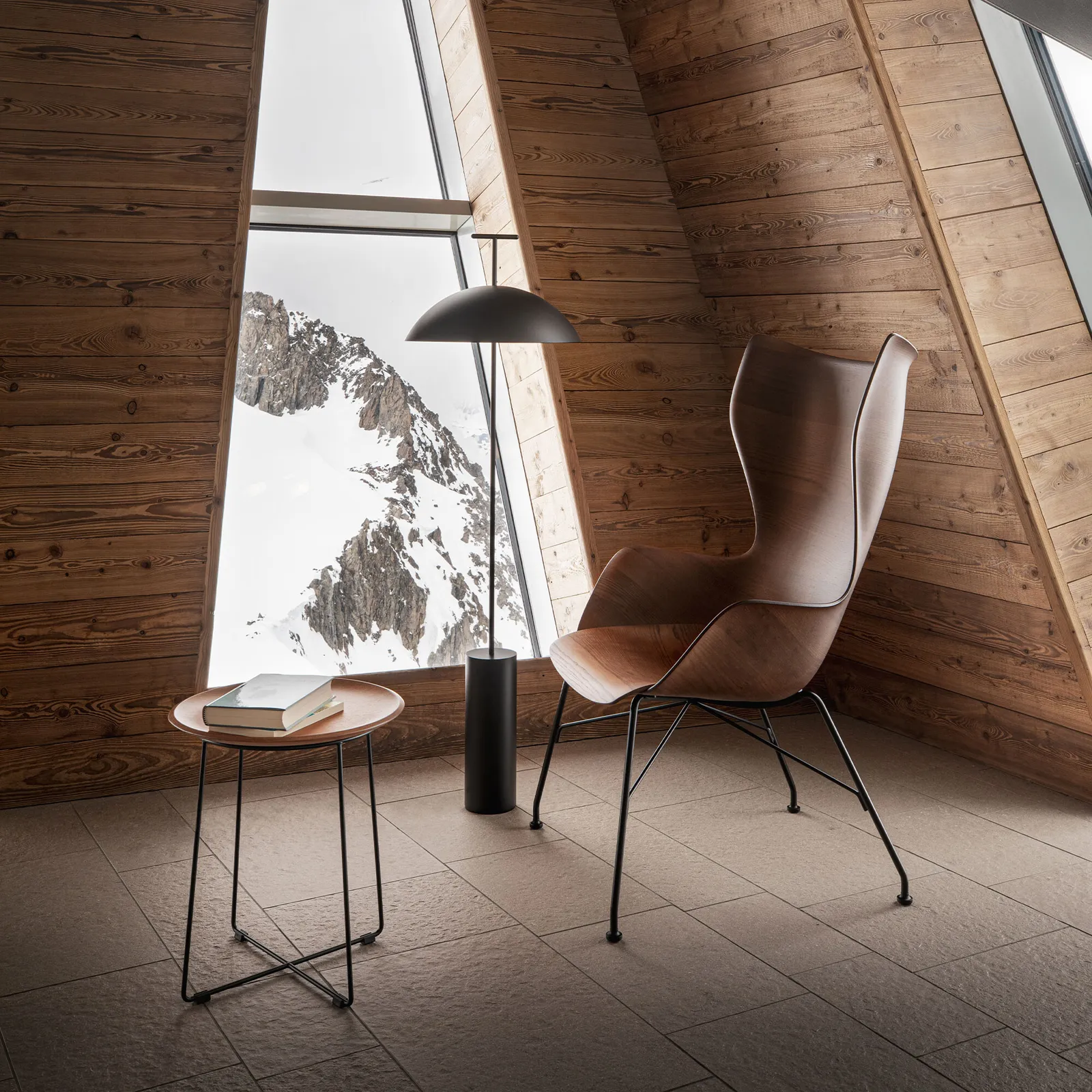 Kartell Smartwood Lounge Chair, Brown | Barker & Stonehouse 2