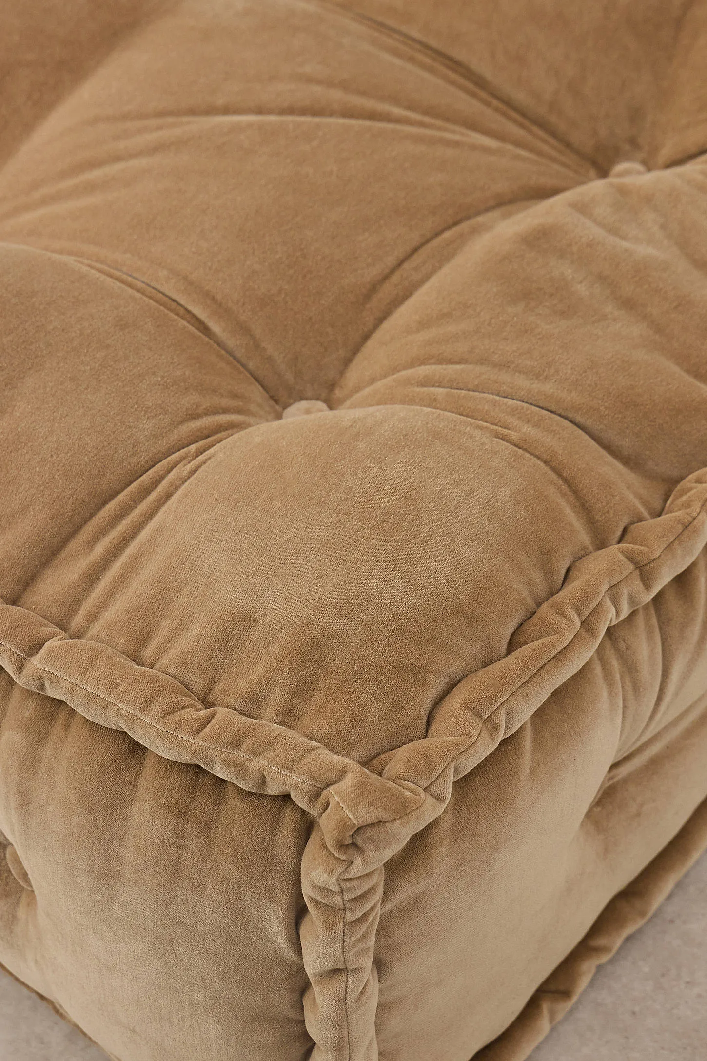 Reema Velvet Two-Seater Floor Cushion - Brown 6