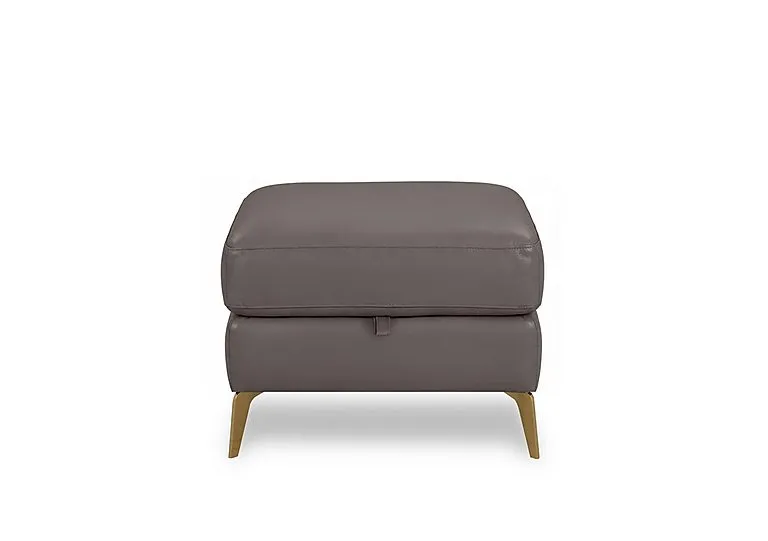 Eclipse Leather Storage Footstool - Elephant