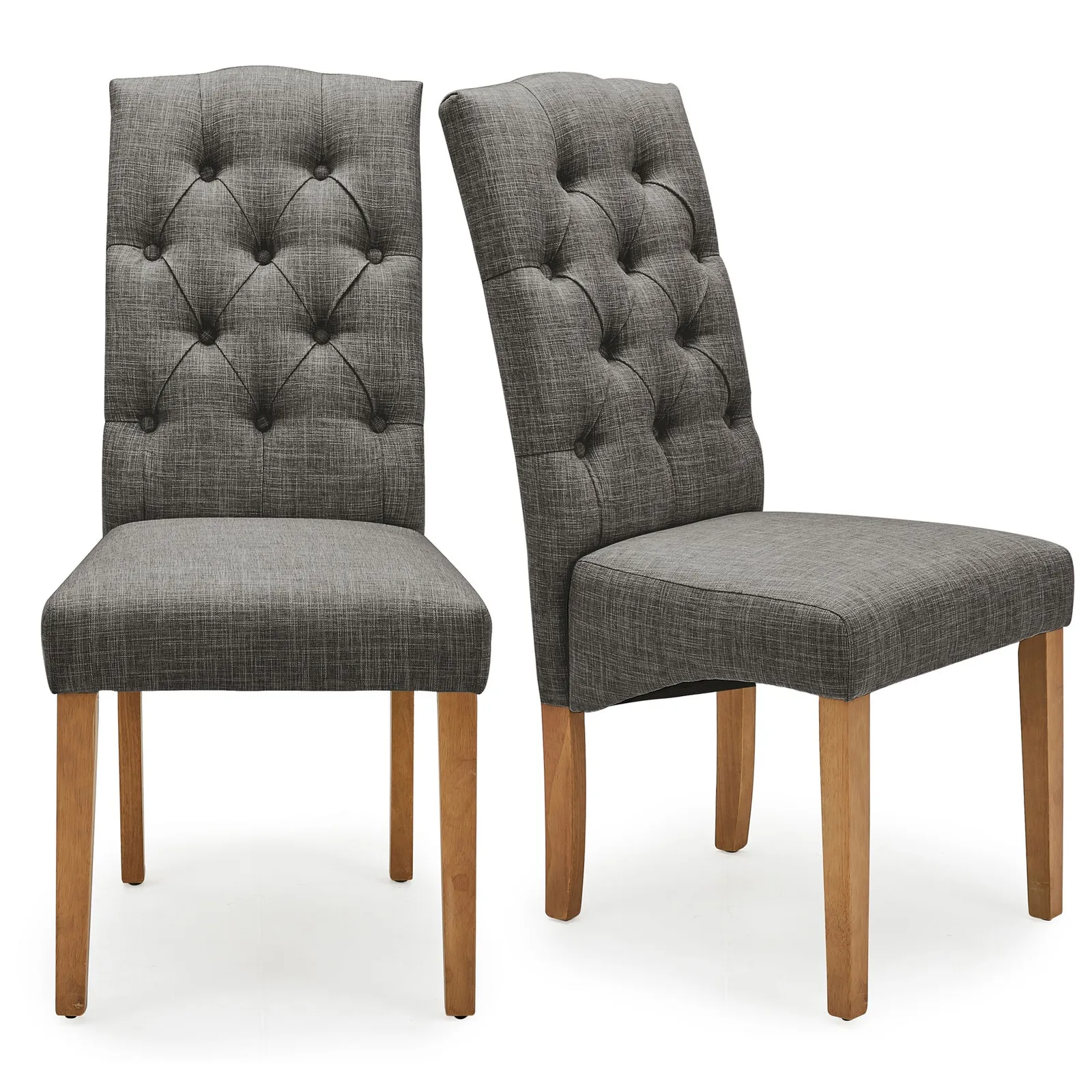 Darcy Set of 2 Dining Chairs Charcoal Charcoal
