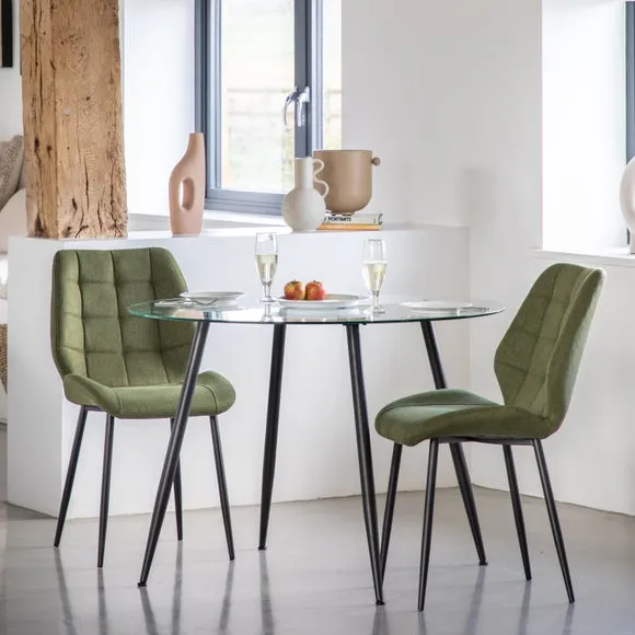 Set of 2 Mesa Flatweave Dining Chairs 2