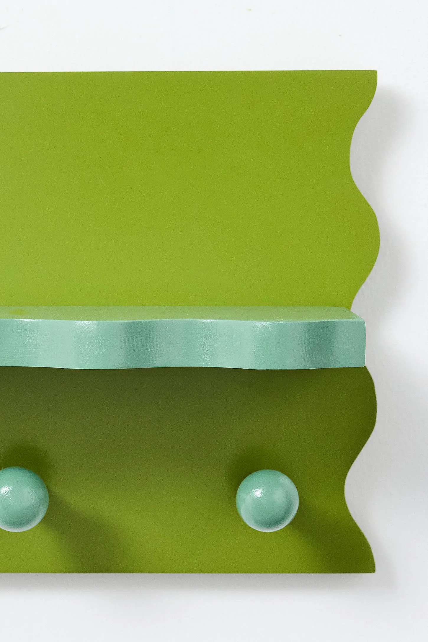 Two Tone Hook Shelf - Green 3