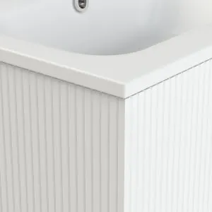 Duarti by Calypso Burford Powder White Vanity with Elsdon Basin - 600mm 2