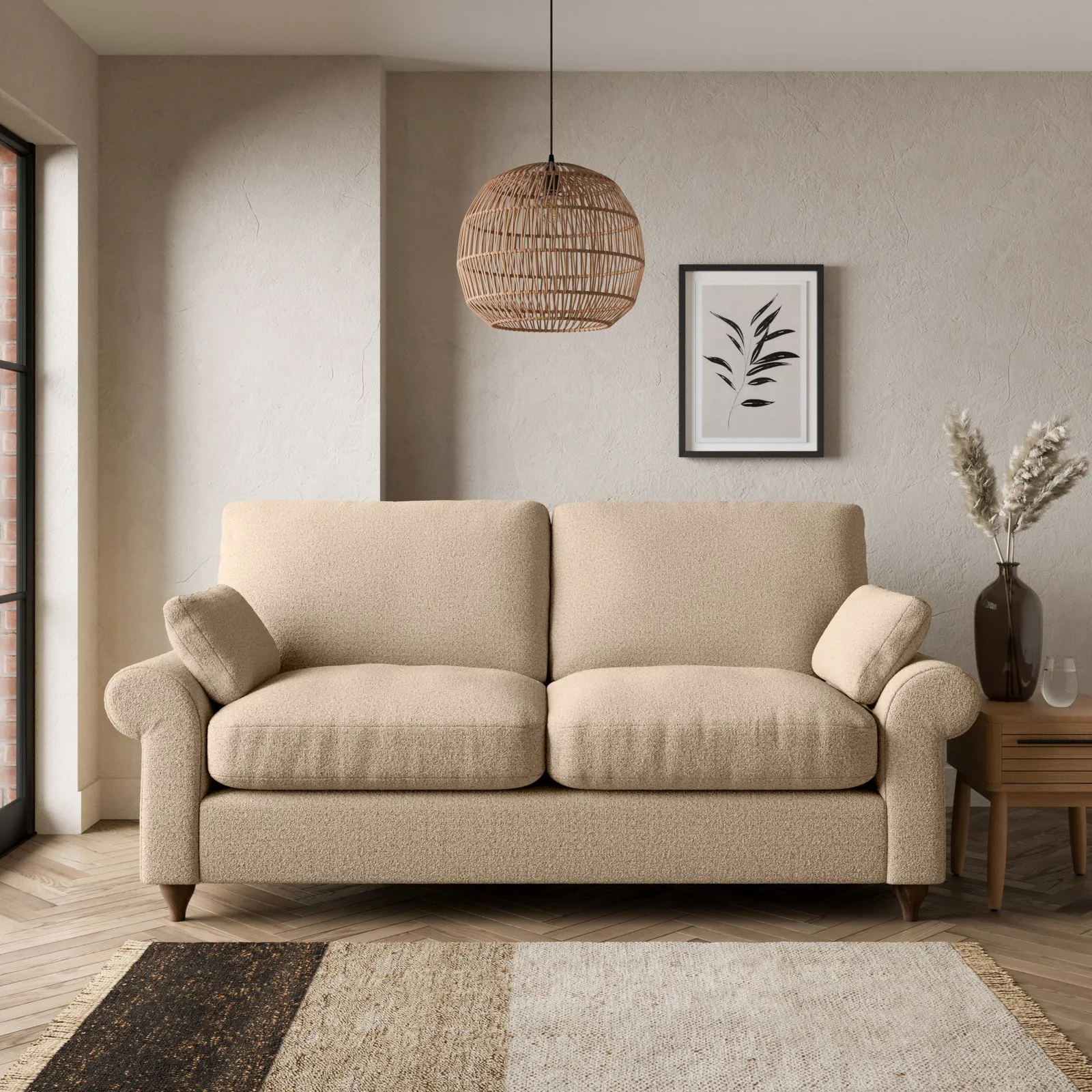 Salisbury Cosy Marl 2 Seater Sofa Bed Cosy Marl Camel