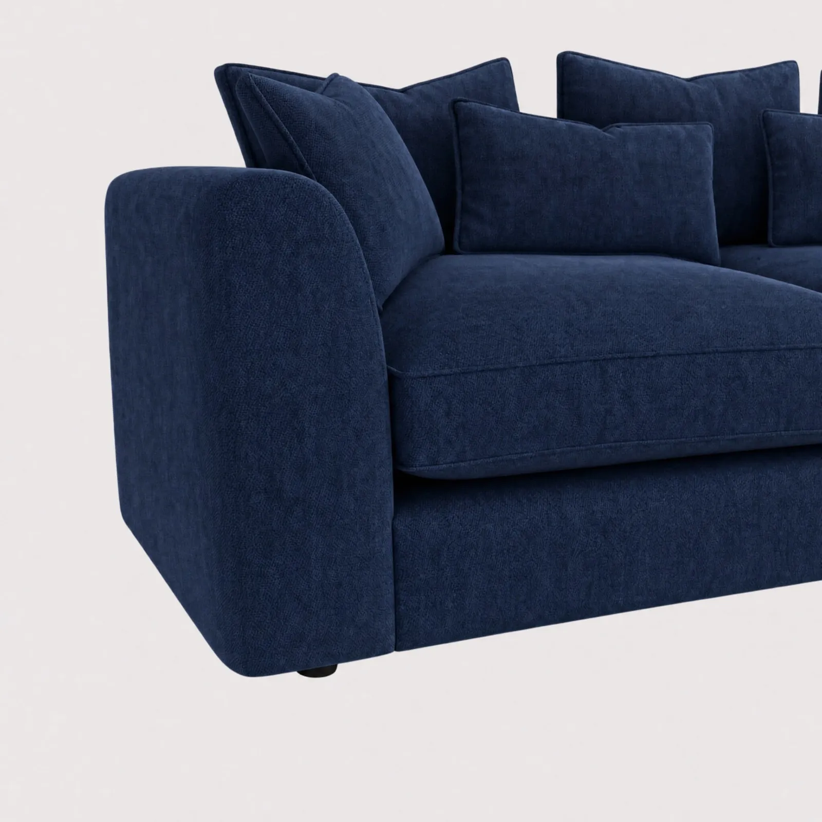 Harrington 1 Arm Large Modular Sofa Left, Navy Fabric | Barker & Stonehouse 2