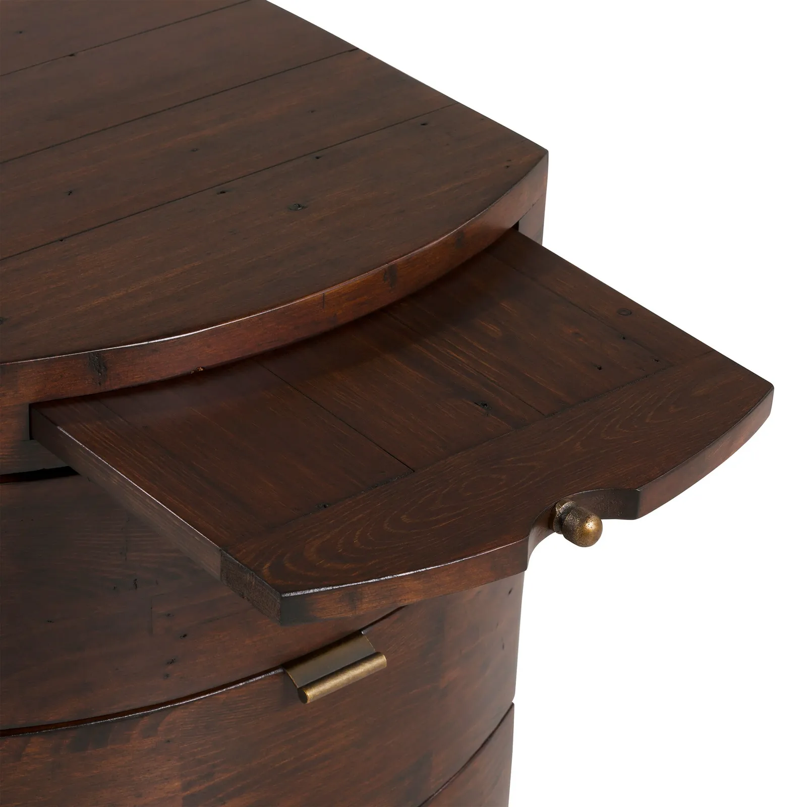 Navajos 3 Drawer Bow Front Bedside Table, Wood | Barker & Stonehouse 4