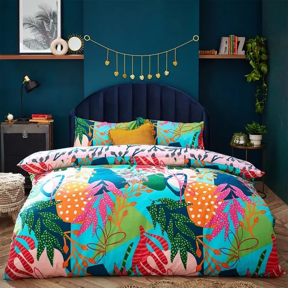 Furn. Coralina King Duvet Cover Set Cotton Multi, Multi