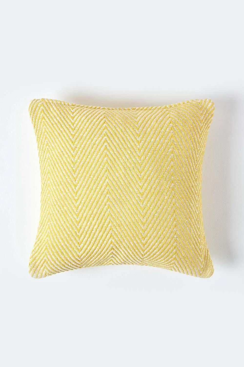 Homescapes Cotton Halden Cushion Cover in Yellow 1