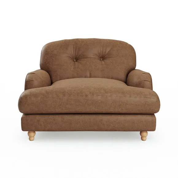 Martha Arizona Faux Leather Snuggle Chair 2