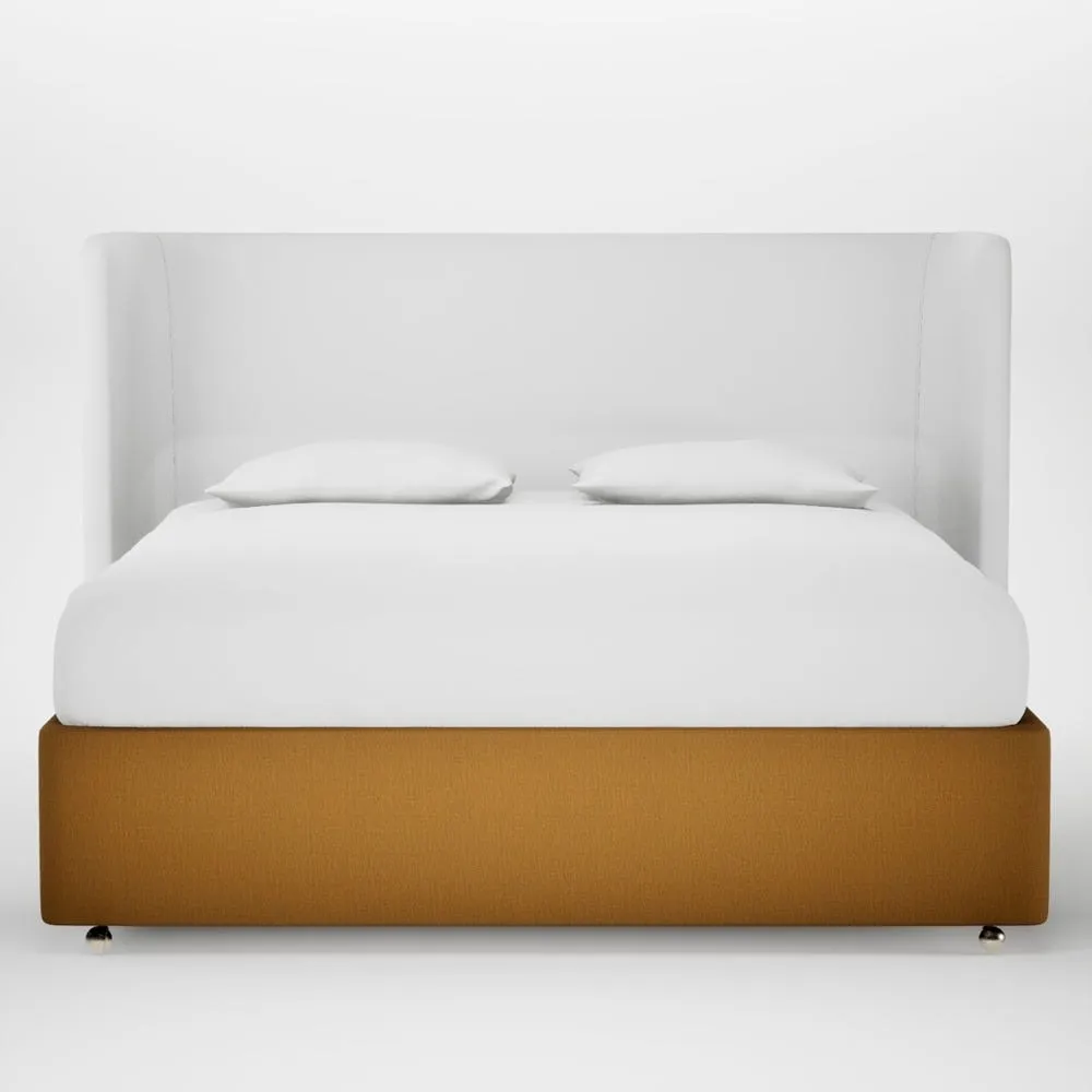 Heal's Deep Divan Super King Smart Cotton Linen Sahara 2 Footend 1