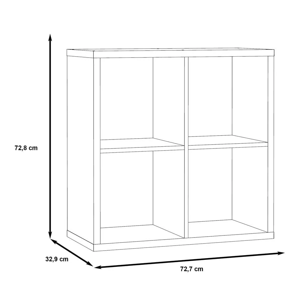 Furniture To Go Mauro 2x2 Storage Unit in Grey 5