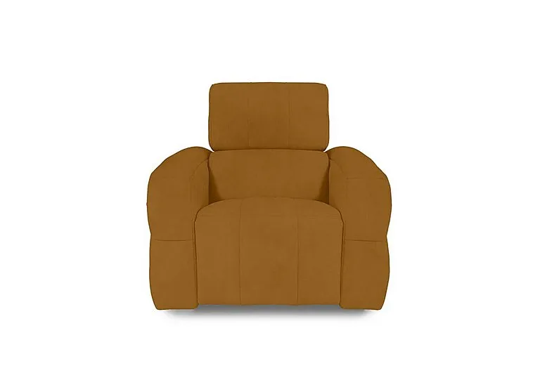 Cube Fabric Power Recliner Chair with Power Headrest - Opulence Saffron