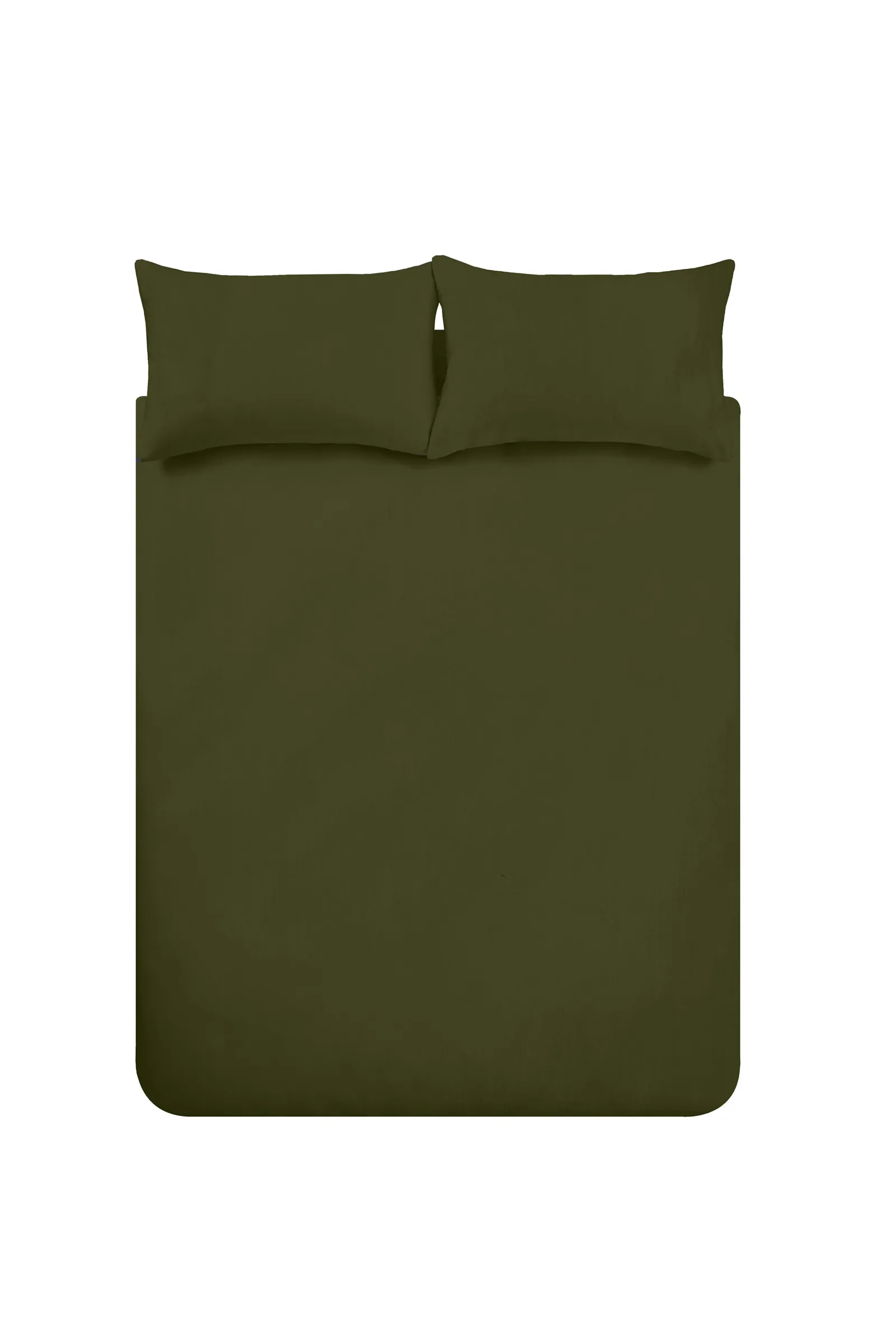 Catherine Lansfield 'Brushed Cotton' Duvet Cover Set in Green 4