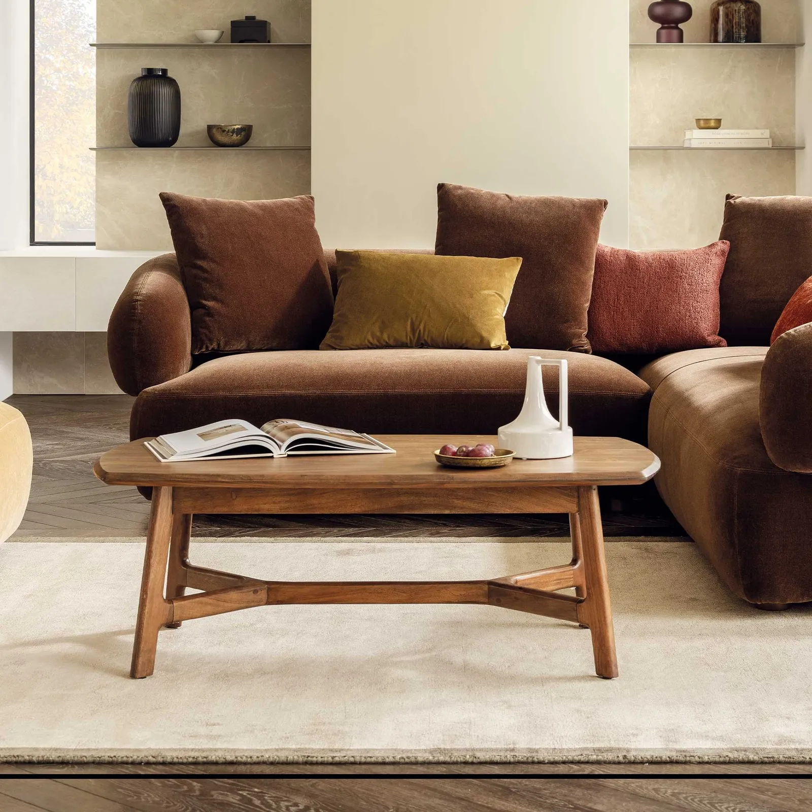 Cresta Rectangular Coffee Table, Acacia Wood | Barker & Stonehouse 2
