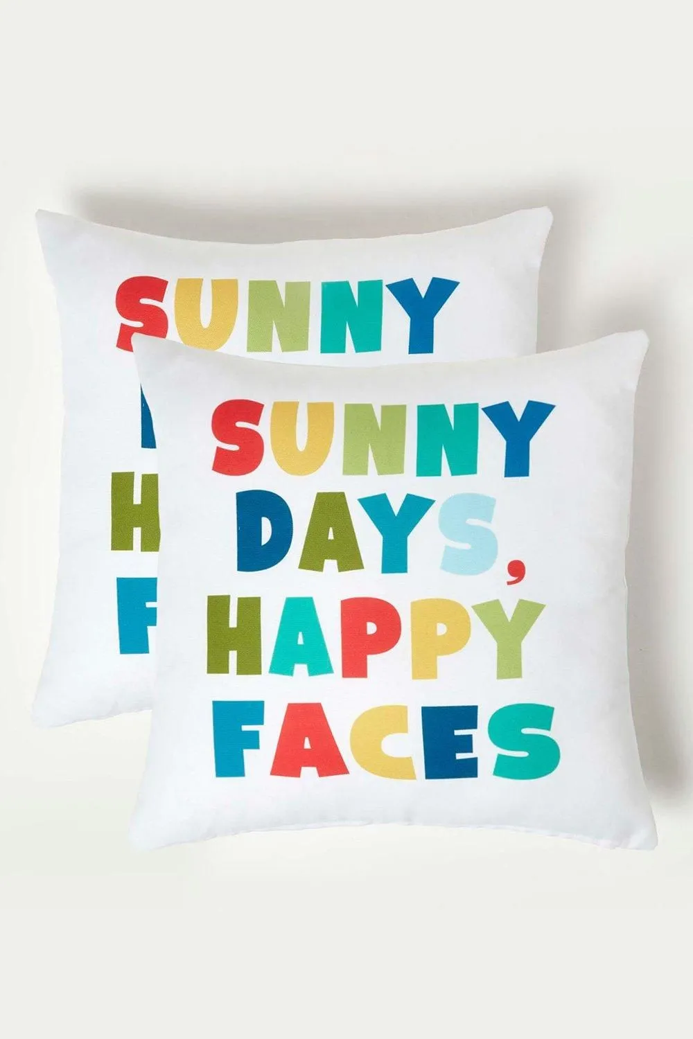Homescapes Luxury Waterproof Sunny Days Outdoor Cushion 45 x 45 cm, Set of 2